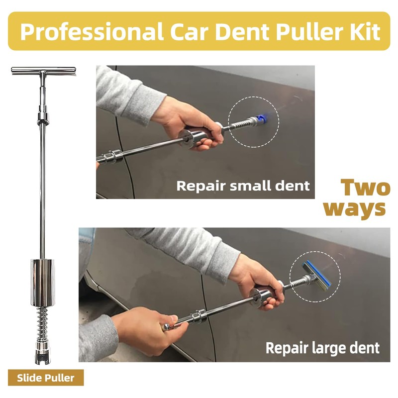 NIUVOCY Dent Puller & Paintless Dent Remover Kit,Slide Hammer T-Bar,Pulling