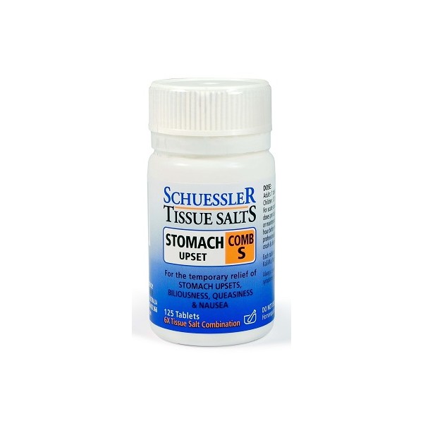 Schuessler Tissue Salts COMB (S) Stomach Upset Tablets 125