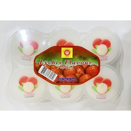 Lychee Flavour Pudding with Nata De Coco, (3.88 OzX6 Cups),2 Packs