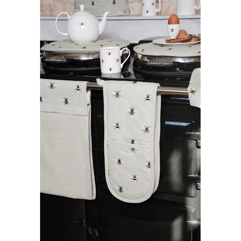 Sophie Allport - Bees Double Oven Gloves, Heat Resistant, Thermal