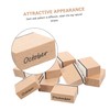 SHOWERORO 2 Sets Monthly Stamps Set Wooden Stamps for DIY