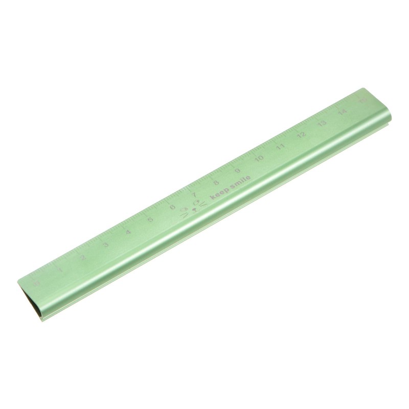 sourcing map Aluminum Hollow Scale Ruler 15cm Metric Triangular Metal