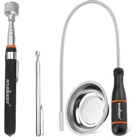 HORUSDY 4 Pack Telescoping Magnetic Pickup Tool - 4PCS, 4PCS 5-30.5LB