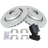 TRQ Rear Brake Pad & Rotor Kit Performance Semi-Metallic Premium