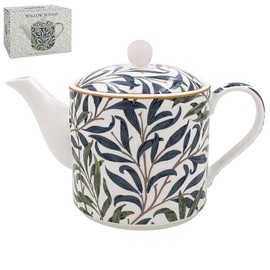 Lesser & Pavey British Designed Ceramic Tea Pot | Large Teapot for Serving Hot Drinks | Tea Pots for All Family Sizes - William Morris, Willow Bough