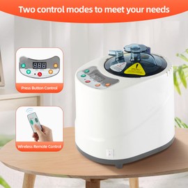 ZONEMEL Sauna Steamer Portable Pot 2 Liters, Stainless Steel Steam Generator with Remote Control, Spa Machine with Timer Display Mist Moisturizing for Body Detox (110V)