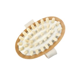 Beavorty Cushion Wooden Spa Massager Handheld Dry Skin Exfoliating Brush Natural Material Smooth Skin