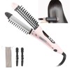 2‑in‑1 Hair Straightener Flat Iron Hot Round Brush Hair Straightening