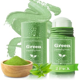 Green Tea Mask Stick, Blackhead Remover for Face, Deep Pore Cleansing, Oil Control & Moisturizing with Hyaluronic Acid, Shrink Blackheads for All Skin Types (1PCS)