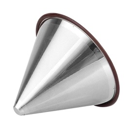 Paperless Stainless Steel Pour Over Coffee Filter, DaKuan Reusable Drip Coffee Filter Double Mesh Drip Coffee Filter