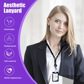 Science Teacher Lanyards for ID Badges, Funny Space Universe Retractable Badge Reel with Swivel Belt Clip, ID Badge Holder with Breakaway Lanyard, Badge Clip for Nurse Doctor Teacher Kids