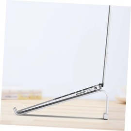 LALAFINA Portable Aluminum Alloy Laptop Stand Elevated Rack Ergonomic Heat Sink Base Computer Riser for Desk Stable and Holder Suitable for Notebooks and Laptops Silver