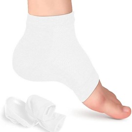 Heightening Wedge Insole Socks Invisible Silicone Height Increase Socks Heel Pad Insert for Plantar Fasciitis Pain Relive and Gait Correction Black 3.5CM/1.4 Inch Up - Color: White, Size: 2.5 CM/1 Inch Up