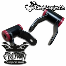 Crown 2" Rear Lowering Kit Steel Drop Shackles For 2002-2008 Dodge Ram 1500 2WD 4WD