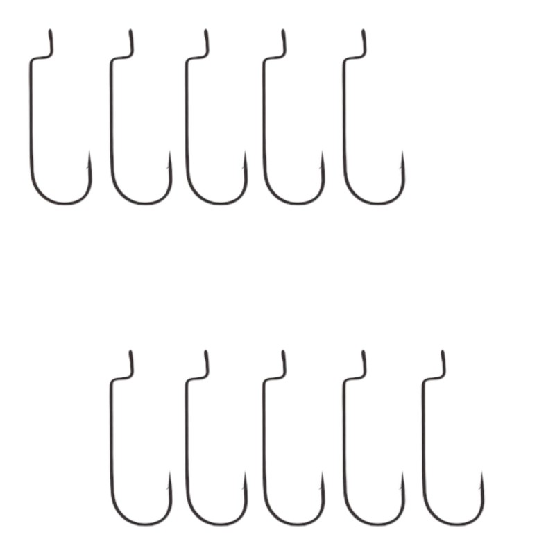 PRO FILSTAR Offset Hook Set of 10 N4/0 - Worm