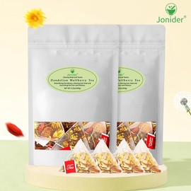 Jonider: Dandelion Wolfberry Tea - Natural Blend of 6 Herbs for Kidney Detox - 120g Pack - Specification: 2pcs