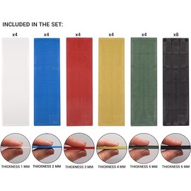 Generic 1/32"" - 1/4"" (1-6 mm) Plastic Glazing Blocks, Glazing, Frame Spacers, Door and Window Frame Packers (Mix 1)