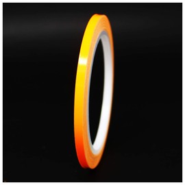 Finest Folia 10 Metre Glossy Decorative Strips for Car, Motorcycle, Boat, Model Making, Silver, Chrome, Decorative Strips, Side Stripes (Neon Orange, 5 mm Width)