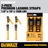 DEWALT DXBC90045 Black/Yellow 1" x 10’ Premium Lashing Straps -