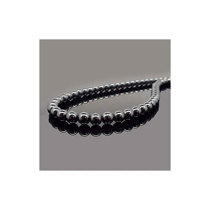 [SION] Natural Stone Necklace, Hematite, Magnetic, Approx. 0.4 inches (10