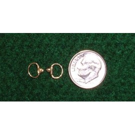 #27b SULSER SADDLERY Traditional 1:9 Model Scale EGGBUTT SNAFFLE BIT in Brass