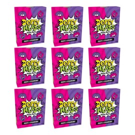 Dopey Heads | Dopey Bytes | HALAL | Grape & Strawberry | Crunchy Bytes | Grape | Strawberry | Tiny Candy | Pack of 9 | Weight 40g (1.41 oz) Each - Grape & Strawberry