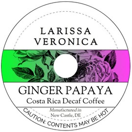 Ginger Papaya Costa Rica Decaf Coffee (Single Serve K-Cup Pods) (Gourmet, Naturally Flavored, Whole Coffee Beans) (12 pods, ZIN: 576944) - 3 Pack