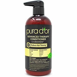 PURA D'OR Advanced Therapy Conditioner For Increased Moisture, Strength, Volume & Texture, No Sulfates, Contains Argan Oil & Biotin, All Hair Types, M
