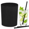 100 PCS Reusable Black Straws for Restaurants BBQ Parties Celebrations