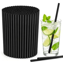 100 PCS Reusable Black Straws for Restaurants BBQ Parties Celebrations