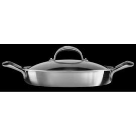 KitchenAid 5-Ply Copper Core 3.5 quart Braiser with Lid - Stainless Steel, Medium, Stainless Steel Finish