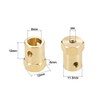 sourcing map Hex Coupler 8mm Bore Motor Hex Brass Shaft