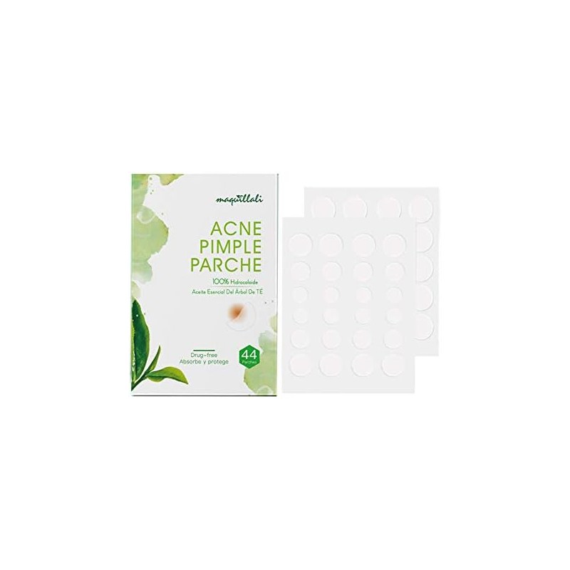 Tea Tree Acné Pimple Parche, 44 Parches De Absorbente Para