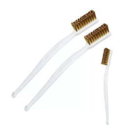 3 Pcs Small Brass Copper Brush 3D Printer Nozzle Cleaner Tool Cleaning Toothbrush Masonry Handle Wire Bristle for Welding Slag and Rust