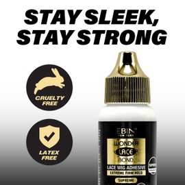 Adhesive Glue - Supreme 3.04fl.oz./90ml | Fast Drying, No Residue, Long-Lasting Formula with Edge Protection for Lace Front Wig Bonding Strong Hold