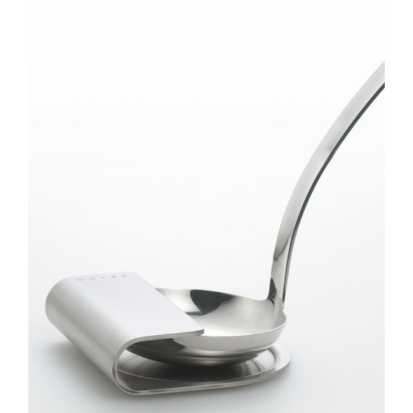 Yoshikawa EATOCO AS0030 Oki Ladle Stand, Made in Japan, Silver, W 3.7 x D 3.4 x H 0.9 inches (93 x 86 x 24 mm)