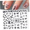 Baluue 13pcs Butterfly Pattern Nail Art Decals Set Bronzing Stickers