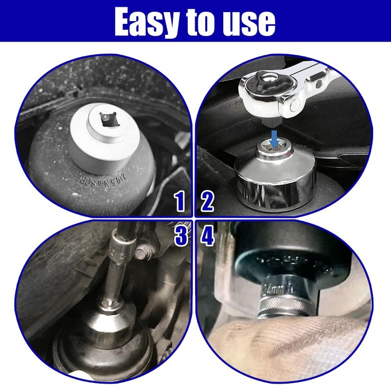 Lyxheth 27mm Oil Filter Socket Wrench, Oil Filter Removal Tool,