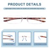 BLUELESS Rimless Reading Glasses Small Readers Men Women（Tortoise）