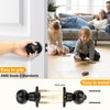 Gobrico 3 Pack Oval Egg Privacy Door Knobs Black Door