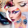 2310 Stück Glitzersteine Gesicht Selbstklebend, 14 Blätter Glitzersteine Selbstklebend Gesicht