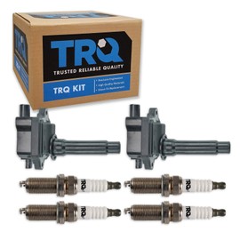 TRQ Ignition Kit Ignition Coil Spark Plugs Compatible with 2001-2002 Kia Sportage