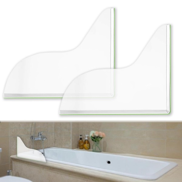 Mecefeno Splash Guard for Bathtub, Clear Bathtub Splash Guard Self-Adhesive
