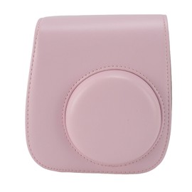Yoidesu Funda Protectora para Cámara Mini 11 12, Funda de Cuero PU con Correa Ajustable, Capacidad para 108 Fotos, álbum, Espejo Selfie y Filtros (Rosa Claro)