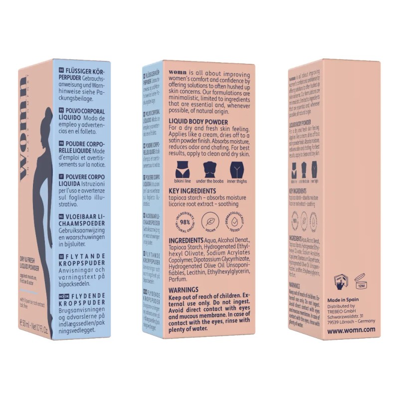Womn Intimate Comfort Polvo Líquido Dry & Fresh Para Mujer