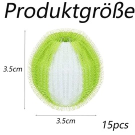 Pack of 15 Pet Hair Remover, Magic Nylon Washing Balls and Pet Hair Remover for Washing Machine, Green Cat Hair Remover, Washing Machine, Hair Catcher, Washing Machine for Removing Pet Hair, Lint