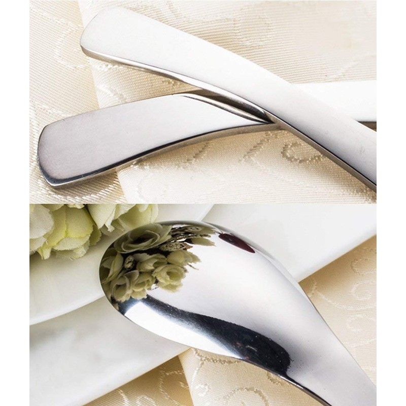 COMIART Stainless Steel Soup Spoon Set of 6, Asian Japanese