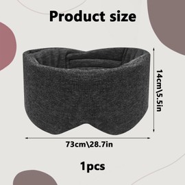 Schlafmaske Baumwolle, Lichtblockierende Schlafmaske herren, Weiche und Hautfreundliche Schlafmasken Frauen, Große Schlafmaske und Augenbinde für Nachtschlaf, Reisen und Nickerchen, Dunkelgrau