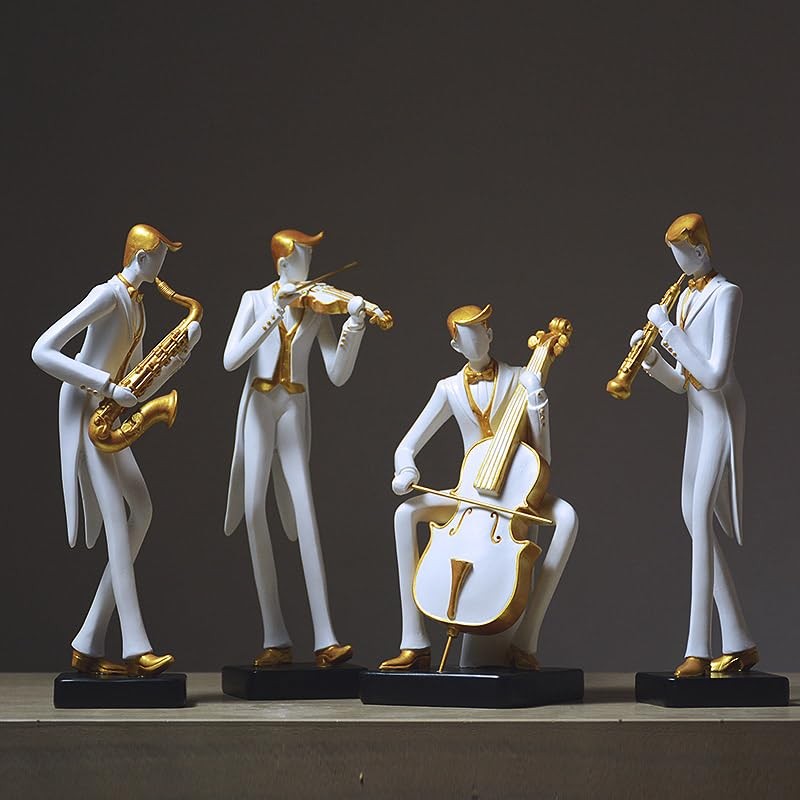 HAUCOZE Music Decor Figurine Saxophone Statue Modern Sculpture Home Gifts