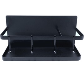 Lenotion Heavy-duty Magnetic Organizer, Multi-use Storage for Home and Locker, Magnetic Shelf, 12" Wide, Black, 1pc